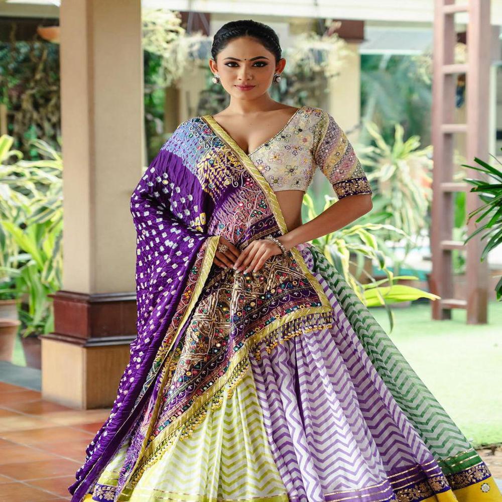 Digital Print Muslin Cotton Lehenga Choli