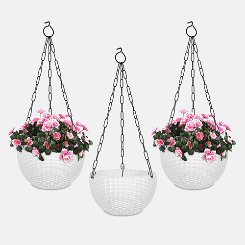 Shera - Uro Basket White Hanging Planter - Color: Various Available