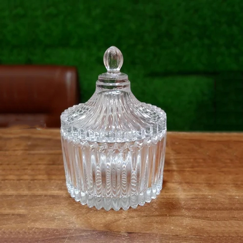 Crystal Glass Candy Jar - Color: Transparent