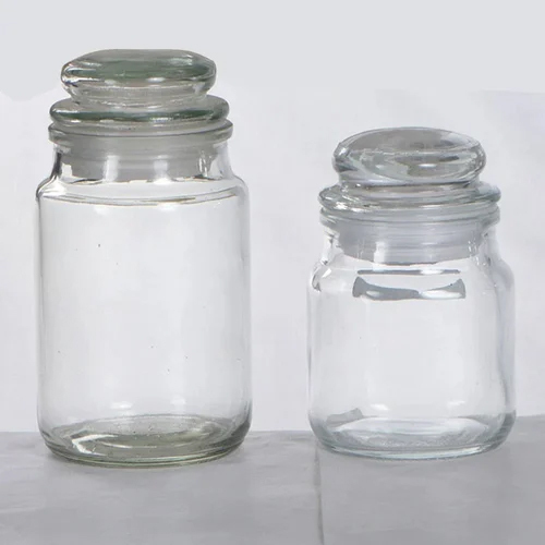 Yankee Glass Jar With Airtight Lid - Glass Material, Transparent Color, Smooth Surface | Perfect for Spice Storage, Airtight Seal for Freshness