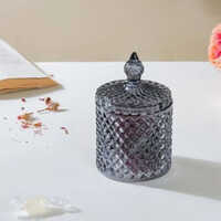 Glass Candy Jar - Color: Black