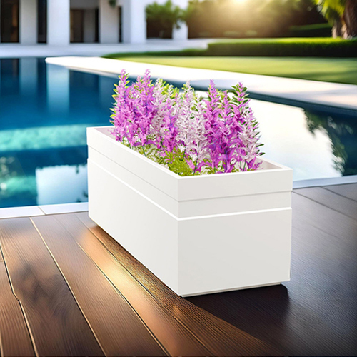 FOX B - GT सफेद बागवानी प्लांटर