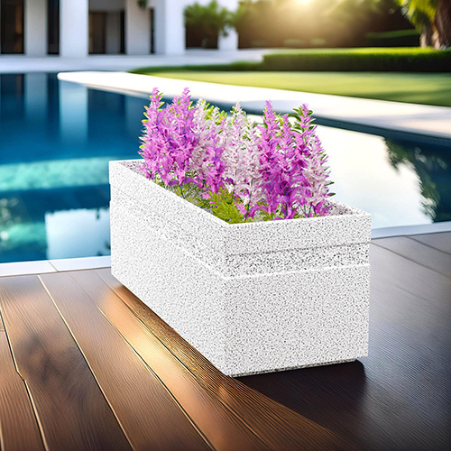 Fox B - Gt Marble White गार्डन प्लांटर