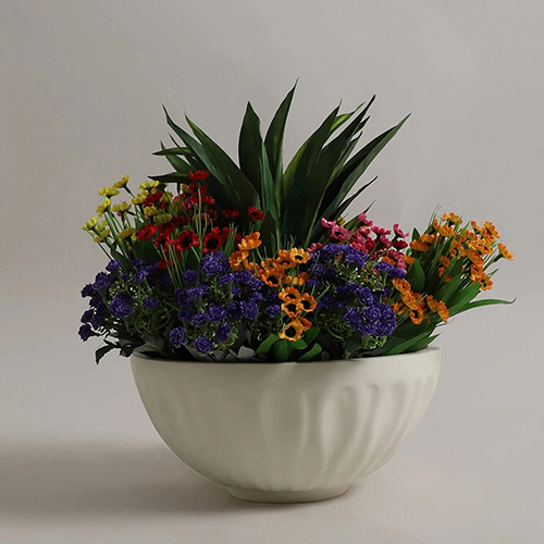VOZARA - FL KTR White Garden Planter