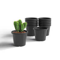 SHERA - CROWN Black Garden Planter