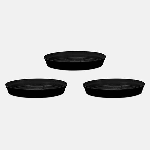 SHERA - UP Black Plate Planter Saucer Set