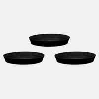 SHERA - UP Black Plate Planter Saucer Set