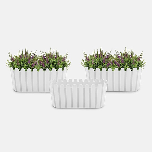SHERA - FENCE White Tray Planter