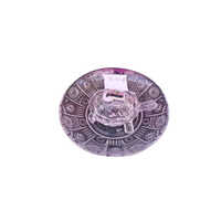 Crystal Glass Tortoise With Plate - Glass Material, Transparent Finish | Elegant Indian Style, Durable Design, Polished Perfection, Plain Decoration