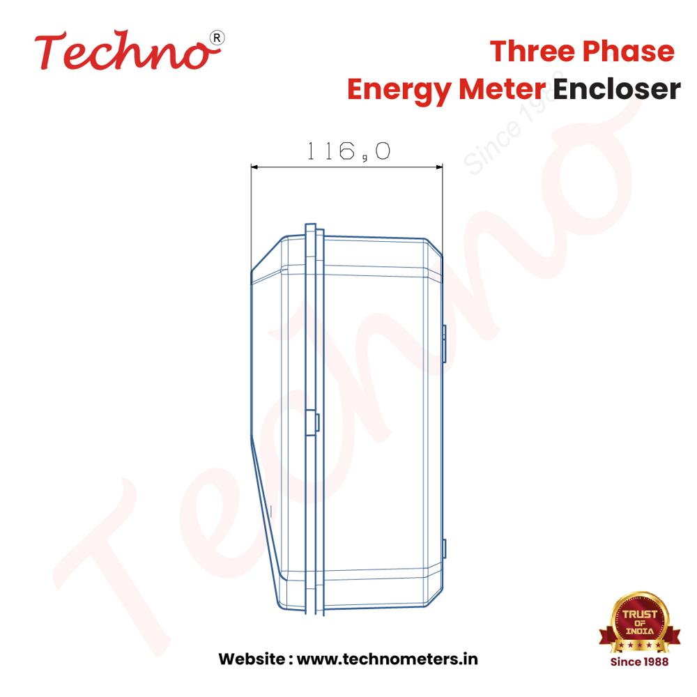 Techno Three Phase Energy Meter Enclosure
