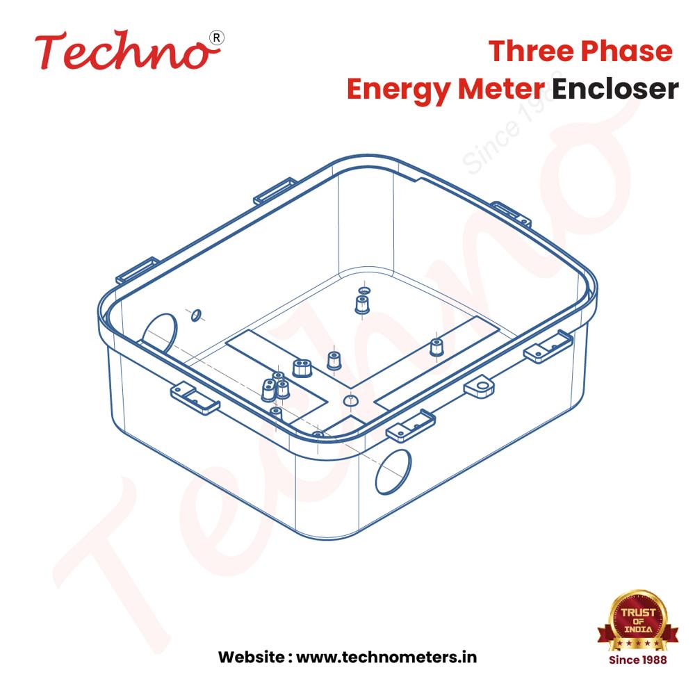 Techno Three Phase Energy Meter Enclosure