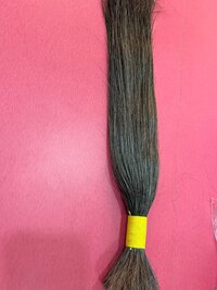 Natural Black Color Single Drawn Bulk Hair Bundles Hair Extension