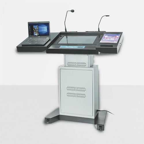 Height Adjustable Digital Lectern - Color: Grey