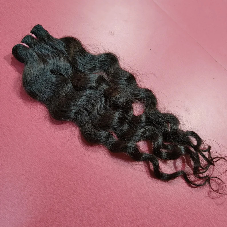Premium  Remy Human Hair Extension Deep Curly Hair 3 Bundles Black Color 14