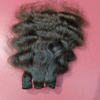 Premium  Remy Human Hair Extension Deep Curly Hair 3 Bundles Black Color 14