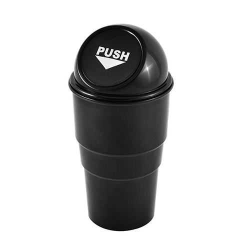 Car Black Dustbin - Material: Plastic