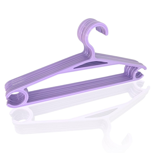 Plastic Hangers For Clothes Set Of 6 - Color: Purple