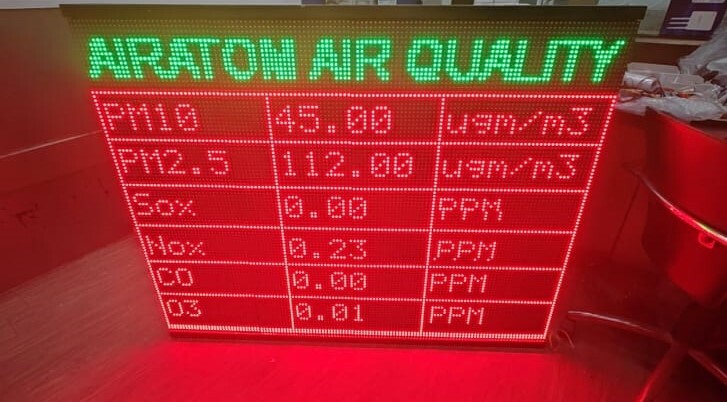  Outdoor Air Pollution Monitoring LED Display Board