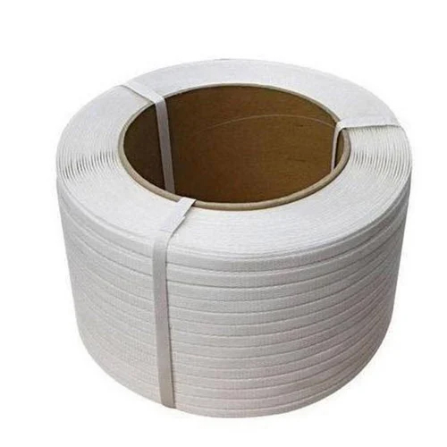 Embossed White Packing Strap - Hardness: Hard