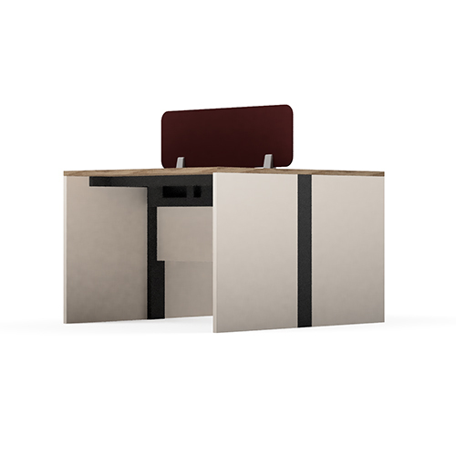 Modular Office Workstation 2 Seater Sharing Horizon Series Ek Design - Artwork: Handmade