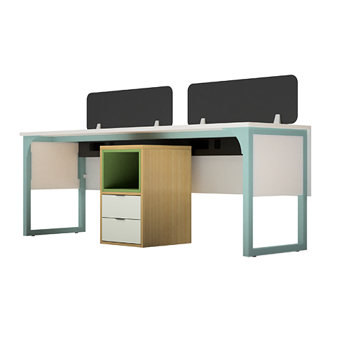 Modular Office Workstation 2 Seater Linear Sharing Prime Series Ek Design