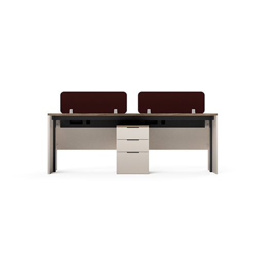 Modular Office Workstation 2 Seater Linear Sharing Horizon Series Ek Design - Feature: Easy To Clean