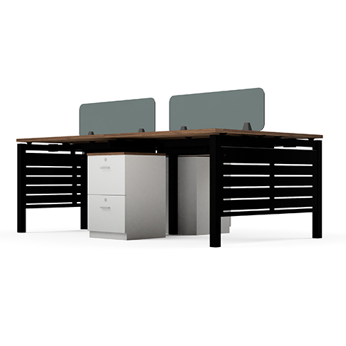 Modular Office Workstation 4 Seater Quad Sharing Sprint Series Ek Design