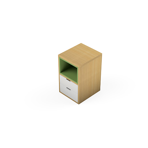 Modular Office Pedestal Storage 2 Drawer Open storage Prime Series Ek Design