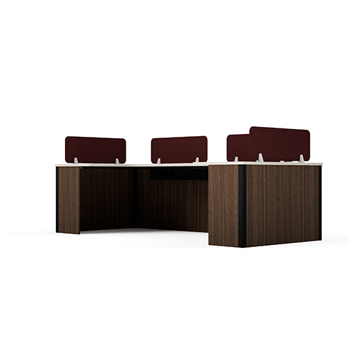 Modular Office L Shape Workstation 2 Seater Double Sharing Neo Series Ek Design