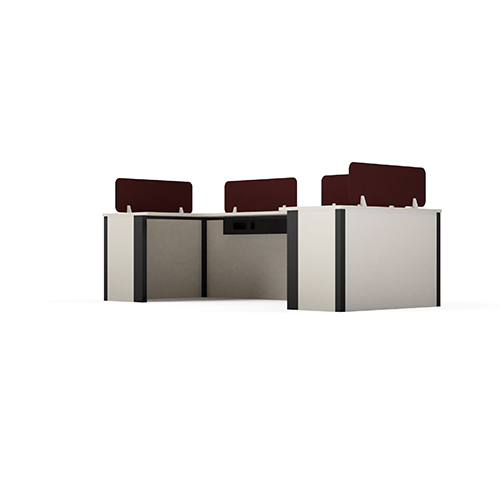 Modular Office L Shape Workstation 2 Seater Double Sharing Neo Series Ek Design - Feature: Durable