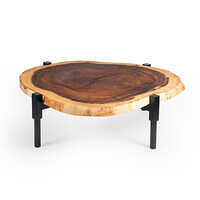 Wooden Centre Table Wooden Coffee Table Live Edge Table Centre Table With Metal Leg - Feature: Durable