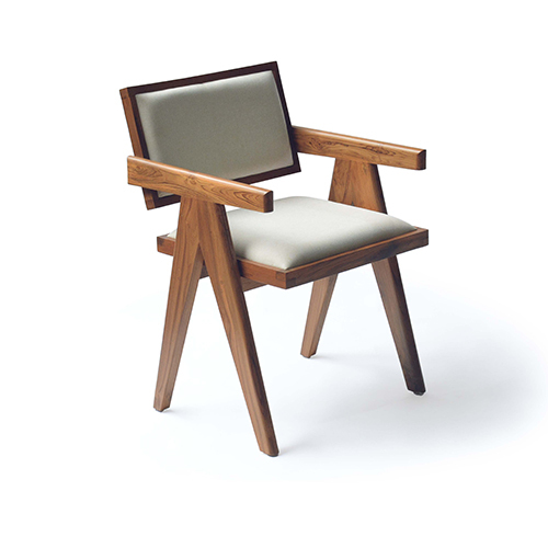 Chandigarh Solid Wood Dining Chair with Cushioned Upholstry