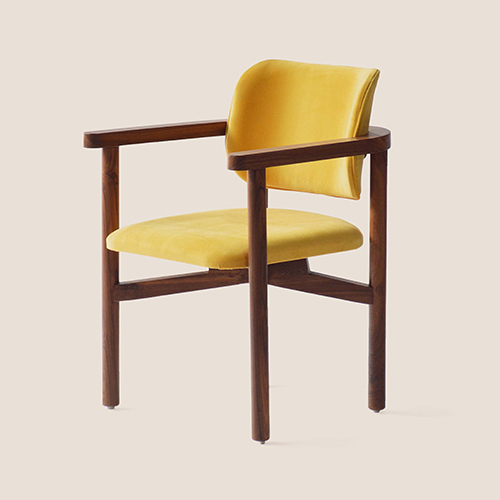 Levitate Solid Wood Dining Chair with Cushioned Upholstry
