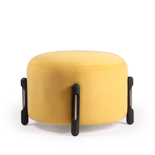Hem Upholstry Cushioned Pouffee Seating