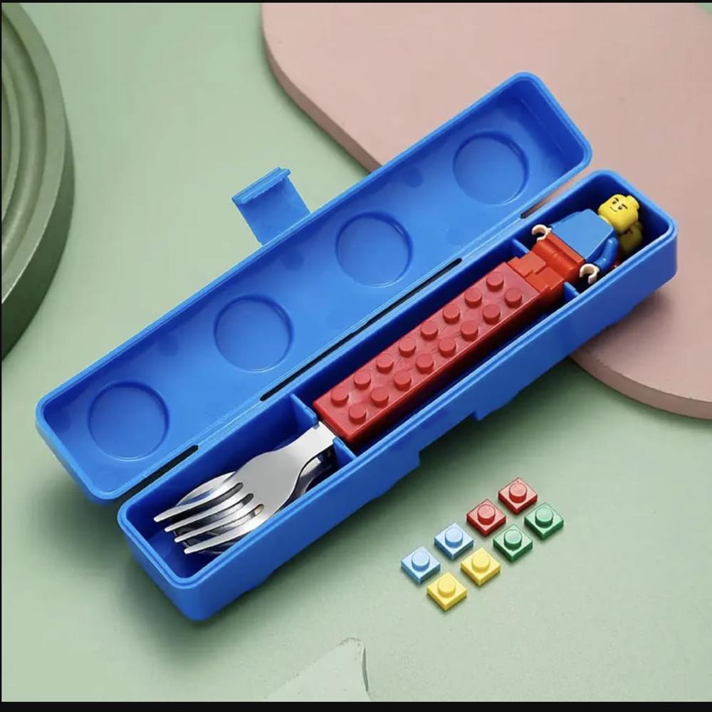 Stainless Steel Building Blocks Cutlery Set of 3