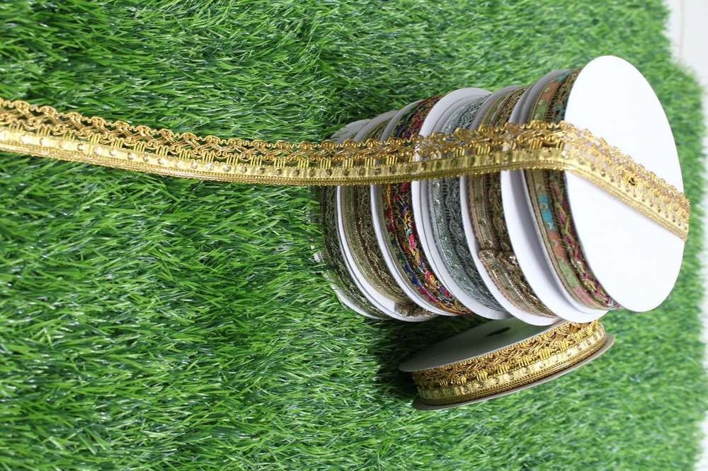 multi colour zari lace