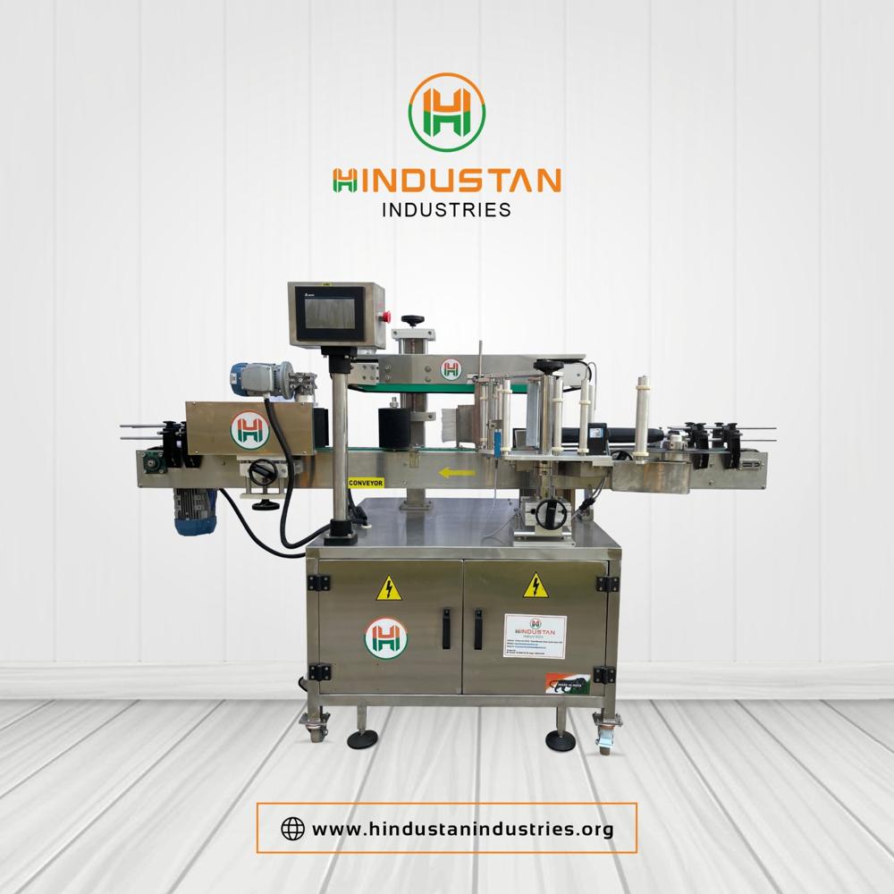 Single Side Sticker Labeling Machine - Mild Steel, Semi-Automatic with Electric Drive | 5-Year Warranty, Lower Energy Consumption, Frequency Speed Control