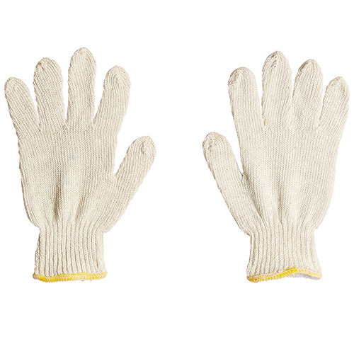 White Knitted Hand Gloves - Feature: High Quality Fabric