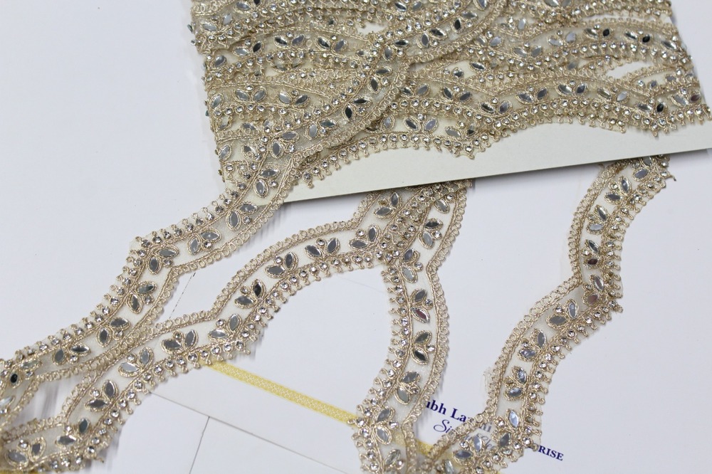 Handwork Lace & Mirror - Color: Golden