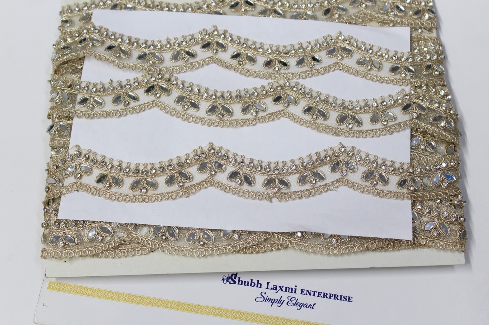 Handwork Lace & Mirror - Color: Golden