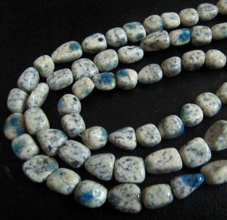 Natural K2 Jasper K2Nite Azurite Granite tumbled beads