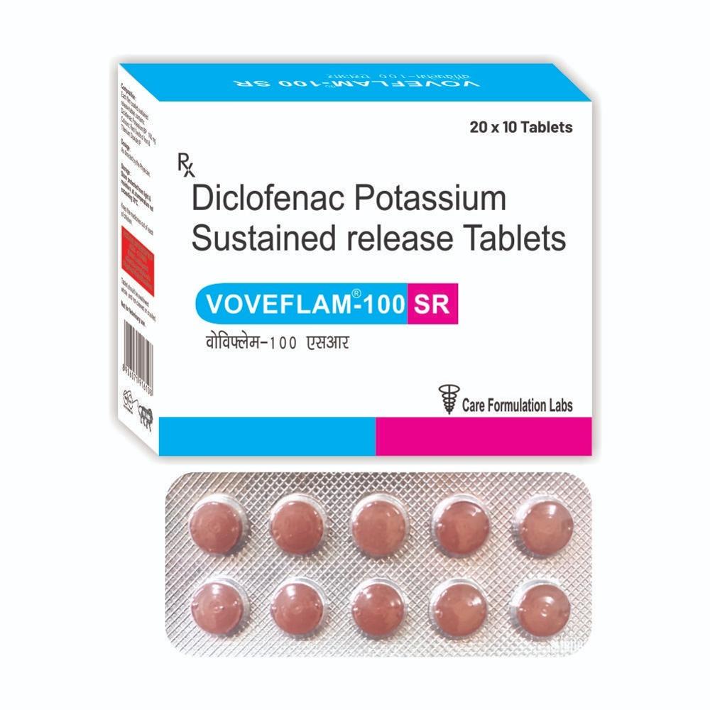 Diclofenac Potassium BP 100 mg sustained release tablet