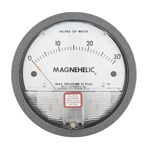 Magnehelic Differential Pressure Gauges - Dial Material: Glass