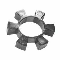 3inch Rubber Star Coupling - Rubber Material, 55 Millimeter Inner Diameter | Round Shape, Surface Treated With Blacking For Durability