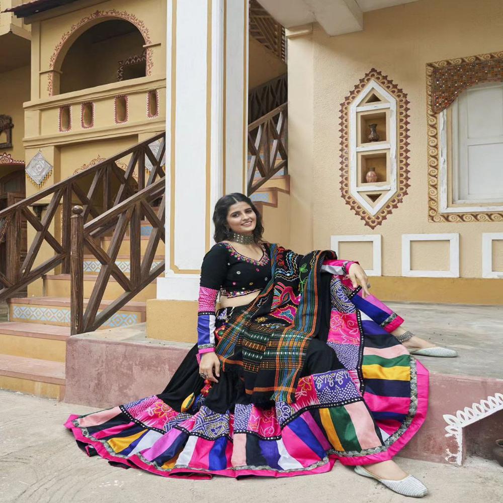 Digital Print Muslin Cotton Lehenga Choli