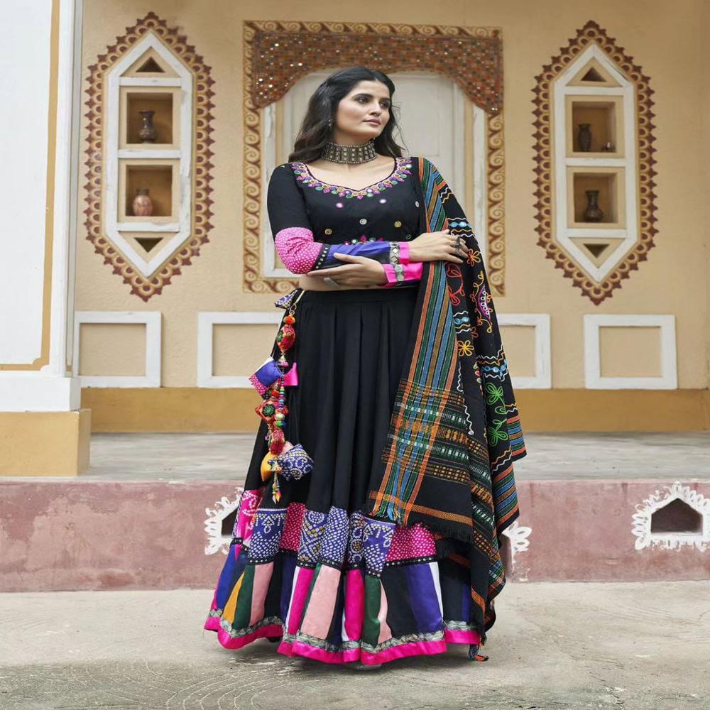 Cotton Lehenga Choli - Color: Multi Color