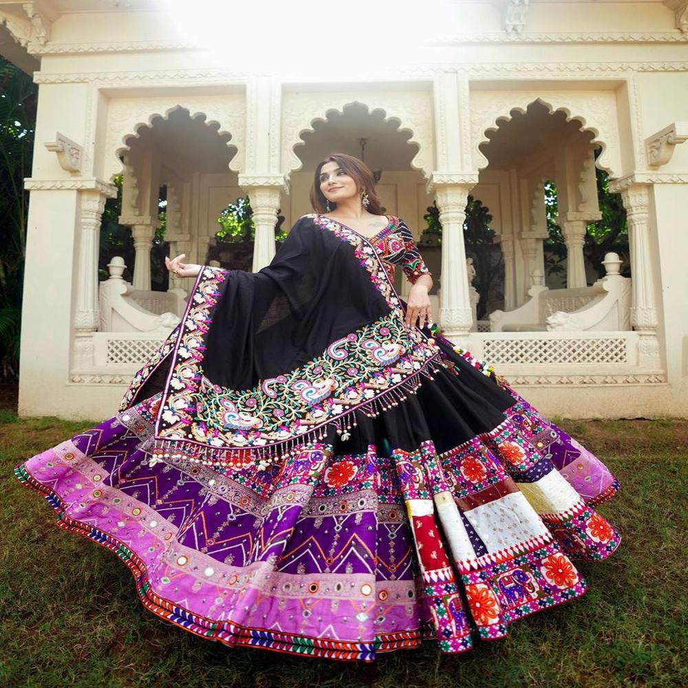 Digital Print Muslin Cotton Lehenga Choli