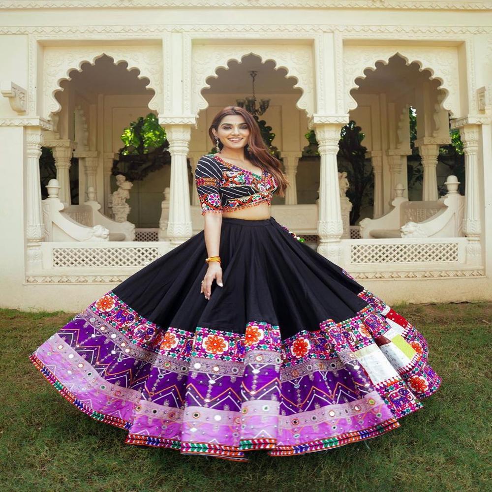 Digital Print Muslin Cotton Lehenga Choli