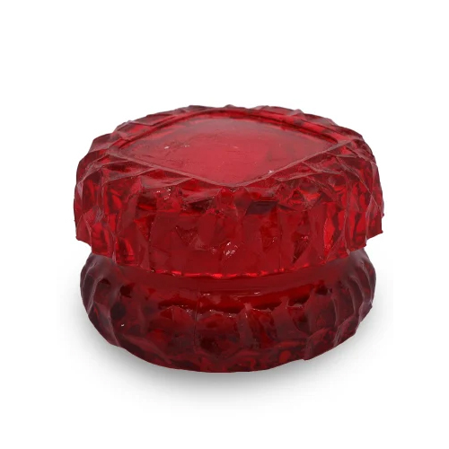 Decorative Glass Candle - Color: Red