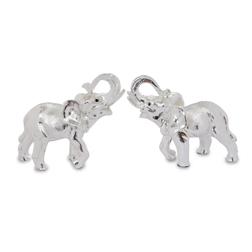 Pure Silver Elephant Statue - Feature: Durable